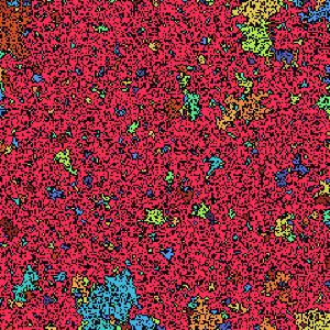 Percolation simulation